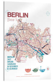 Gallery print Berlin city motif map