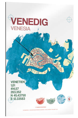 Gallery print Venice city motif card