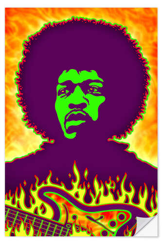 Wandsticker Hendrix Fire