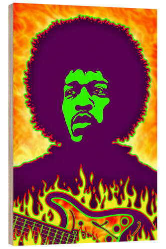 Holzbild Hendrix Fire