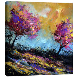 Canvas print Trees in purple