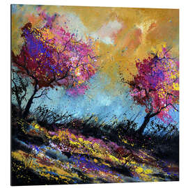 Magnettafel Bäume in purpur