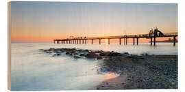 Hout print Sunrise in Niendorf