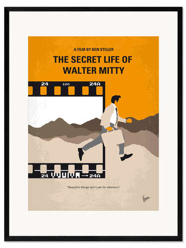 Impression artistique encadrée La Vie rêvée de Walter Mitty (anglais)