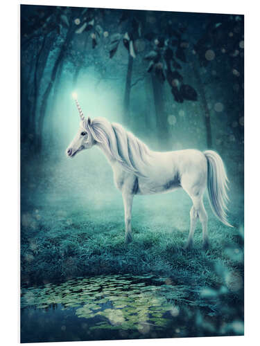 PVC print Unicorn in the magic forest