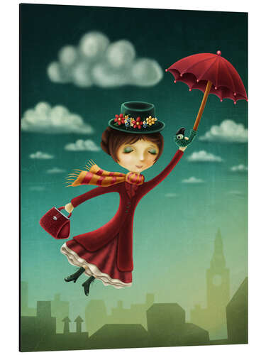 Tableau en aluminium Mary Poppins