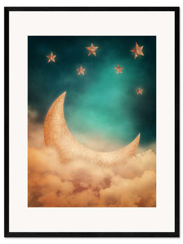 Kehystetty taidepainatus Magic moon