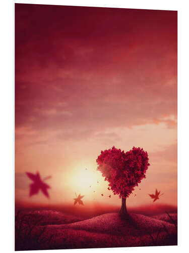 PVC print heart tree