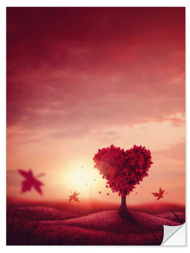 Vinilo para la pared heart tree