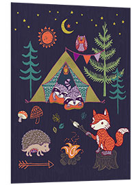 Foam board print Camping Friends