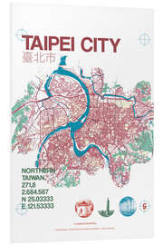 Foam board print Taipei City Map