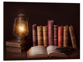 Magnettafel Vintage Bücher