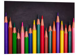 Foam board print crayons