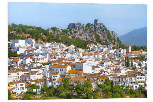 PVC print White Town with mountain scenery