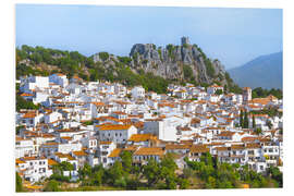 Stampa su PVC White Town with mountain scenery