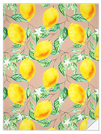 Selvklebende plakat Lemon Fresh