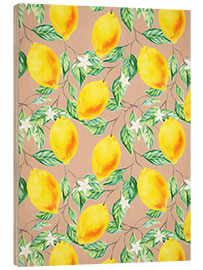 Wood print Lemon Fresh