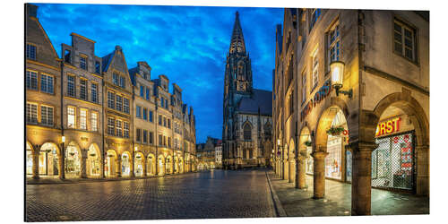 Aluminium print Munster Prinzipalmarkt Lamberti church