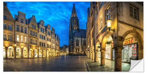 Selvklebende plakat Munster Prinzipalmarkt Lamberti church