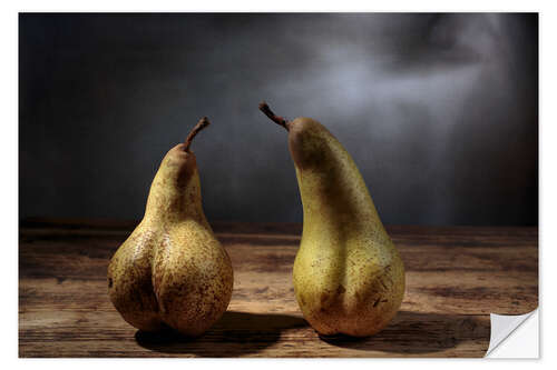 Selvklebende plakat Still life with pears