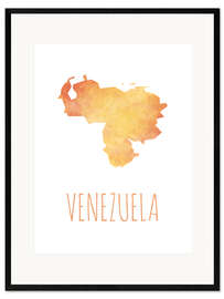 Ingelijste kunstdruk Venezuela