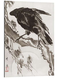 Magnettafel Krähe und der Mond