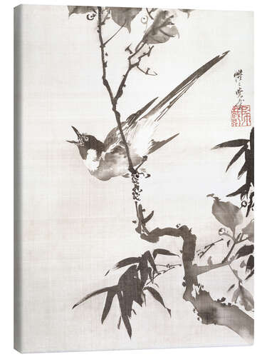 Canvas-taulu Singing Bird on a Branch