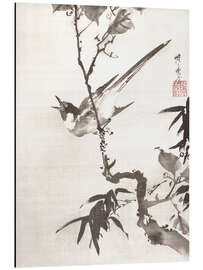 Magnettafel Singender Vogel auf einem Ast