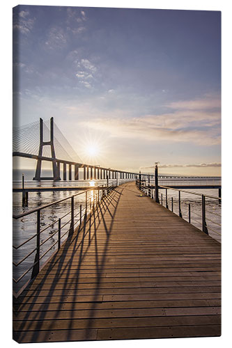 Canvas print Vasco da Gama Bridge Lisbon