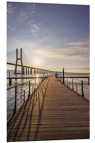 Hartschaumbild Vasco da Gama Brücke Lissabon