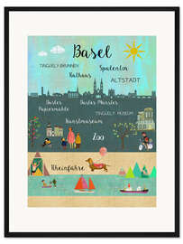 Gerahmter Kunstdruck Basel