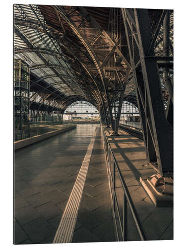 Tableau en plexi-alu La gare centrale de Leipzig en plein soleil