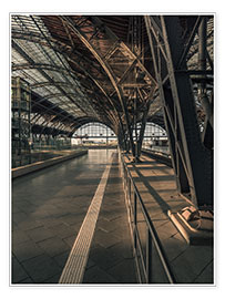 Plakat Leipzig Hauptbahnhof in the sunlight