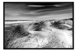 Gerahmter Kunstdruck Ostseedünen (monochrom)