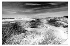 Wall sticker Baltic sea dunes (monochrome)