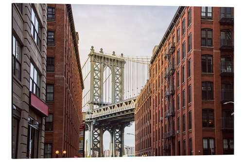 Aluminium print Manhattan Bridge in New York