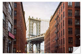 Selvklebende plakat Manhattan Bridge in New York