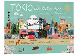 Aluminium print Tokio ich liebe dich