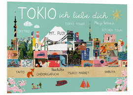 Foam board print Tokio ich liebe dich