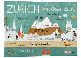 Magnettafel Zürich ich liebe dich