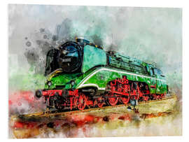 Foam board print Steam locomotive 18 201, the fastest steam locomotive in the world