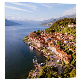 Quadro em PVC Aerial view of Bellagio on beautiful lake Como