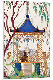 Magnettafel Ein Mann und eine Frau in einem Pavillon