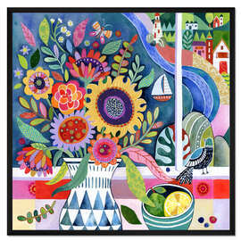 Gerahmter Kunstdruck bouquet by the bay