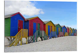 Galleriprint Bunter Strandhütten in Muizenberg