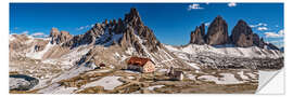 Muursticker Spring panorama Three peaks