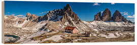 Wood print Spring panorama Three peaks