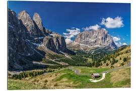 Quadro em plexi-alumínio Sassolungo, Dolomitas