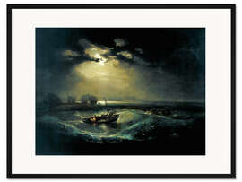 Gerahmter Kunstdruck Fischer auf dem Meer