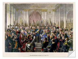 Naklejka na ścianę The Proclamation of Wilhelm as Kaiser of the new German Reich